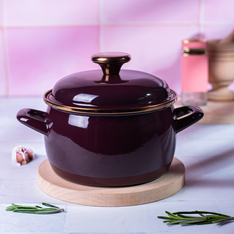 Metalac duboka šerpa BORDO AMOR 16cm/2,2lit
