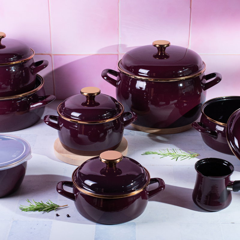 Metalac duboka šerpa BORDO AMOR 24cm/7,5lit