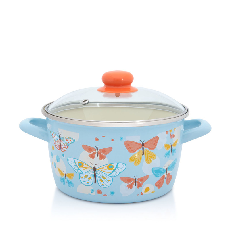 Metalac duboka šerpa LEPTIRI PLAVI 20cm/3,5lit