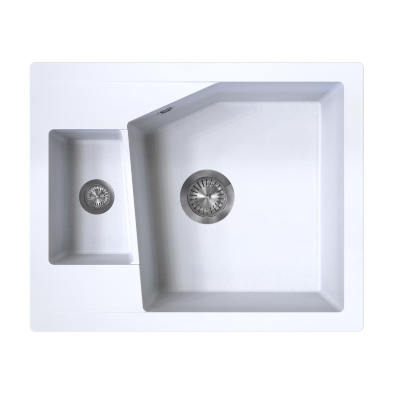 Metalac granitna usadna sudopera xLinea M 1.5D bijela 620x500 Ø90
