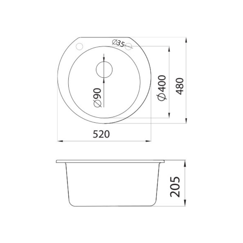 Metalac granitna usadna sudopera xOmega E520 bež Ø90