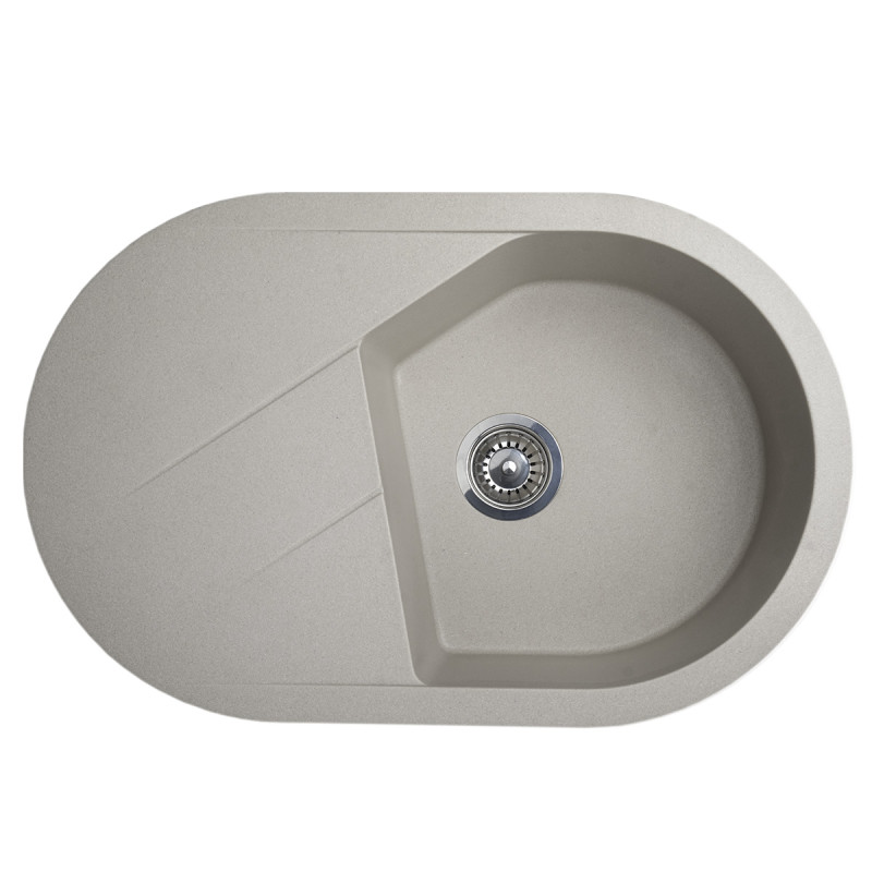Metalac granitna usadna sudopera xVesta Plus siva 780x500 ø90