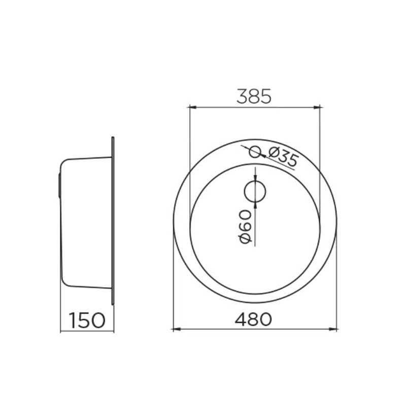 Metalac inox usadna sudopera Venera E480 B sifon ø60