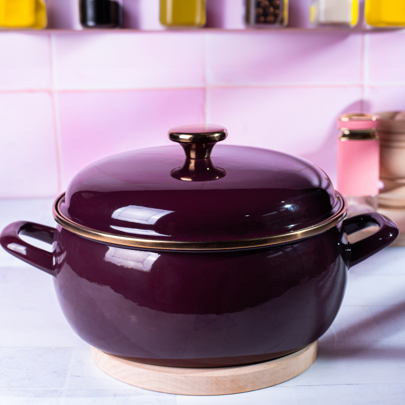 Metalac plitka šerpa BORDO AMOR 24cm/5lit