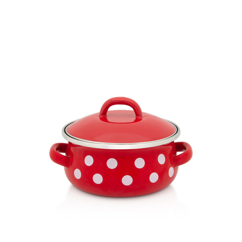 Metalac plitka šerpa CRVENO BIJELE TUFNE 12cm/0,75lit