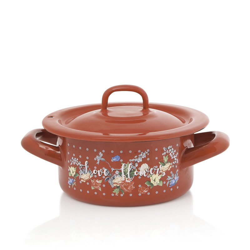 Metalac plitka šerpa FLOWERS 12cm/0.75l