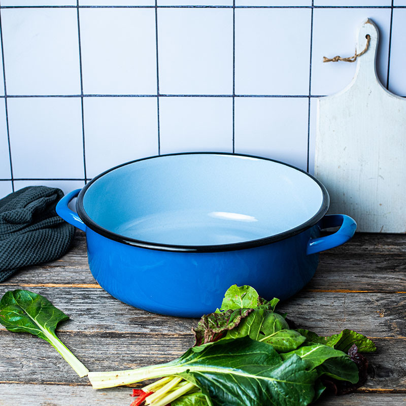 Metalac plitka šerpa KLASI?NA PLAVA 36cm/12lit