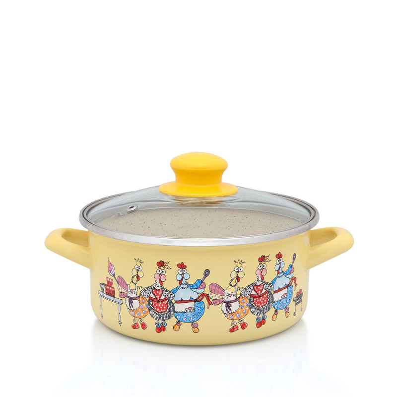 Metalac plitka šerpa VESELE KOKE 18cm/2,2lit