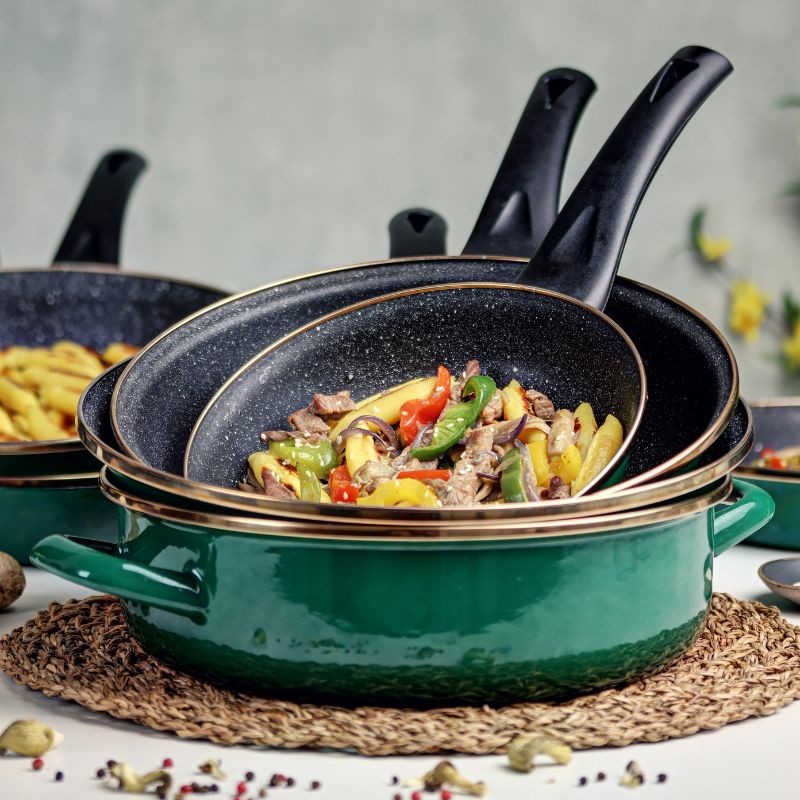 Metalac tiganj GRANIT INDUCTION ZELENI BOR 24 cm